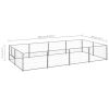 Dog Kennel Silver 86.1 ft Steel