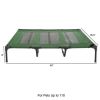 Elevated Dog Bed Indoor/Outdoor Dog Cot or Puppy Bed for Pets up to 110lbs by Petmaker (Green)