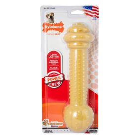 Power Chew Barbell Peanut Butter Dog Toy (size: Monster)
