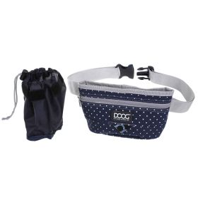 Treat and Training Pouch (Color: Navy/White Polka Dot, size: large)